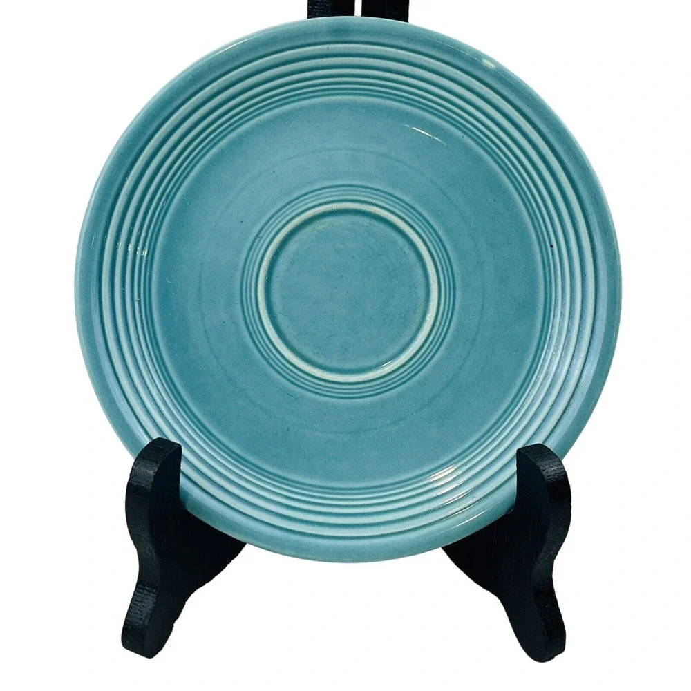 Vintage Fiesta Original Turquoise Saucer HLC Homer Laughlin‎ Fiestaware